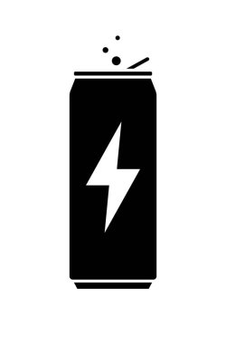 Alüminyum enejili gazoz şeffaf arkaplanda basit bir siluet vektörü oluşturabilir