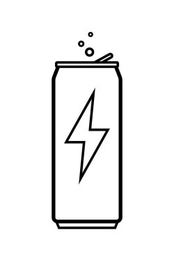 Alüminyum enerji içeceği soda şeffaf arkaplan üzerindeki siluet vektörünü simgeleyebilir