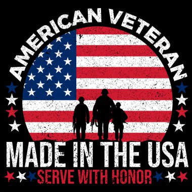 Amerikan bayrağı, vektör illüstrasyonu