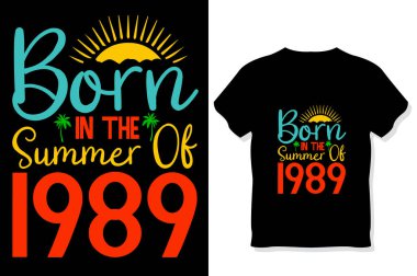 Yaz Typography T-Shirt Design 'da doğmuş. Yazdan alıntılar dizayn mektupları.