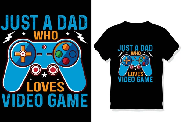 Śmieszny Design Koszulki Gier Projekt Koszulki Gamer — Wektor stockowy