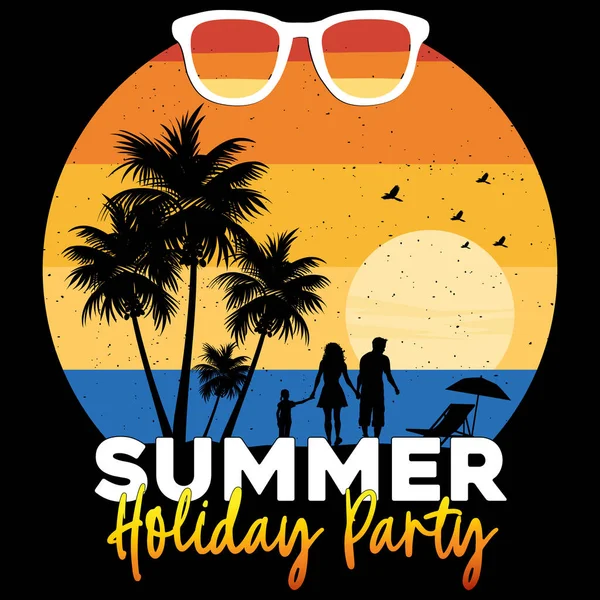 Koszulka Letnia Summer Typography Shirt Design Cytaty Wakacji Design Liternictwo — Wektor stockowy