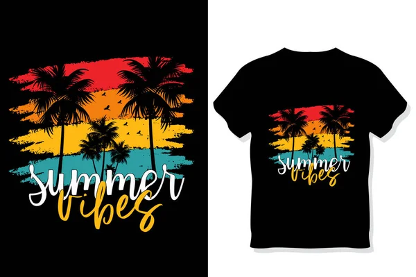 Yaz Tişörtü Yaz Tipografisi Shirt Tasarımı Yazlık Tırnak Işareti Tasarımı — Stok Vektör