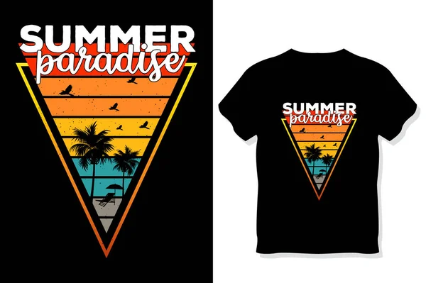 Sommer Shirt Sommer Typografie Shirt Design Sommer Zitate Design Schriftzug — Stockvektor