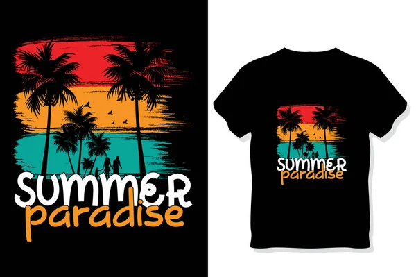 Estate Shirt Summer Typography Shirt Design Citazioni Estive Design Lettering — Vettoriale Stock