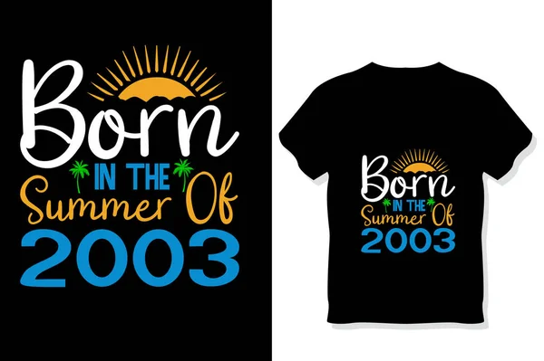 Born Summer Summer Typography Shirt Design Summer Quotes Design Lettering — Stock Vector