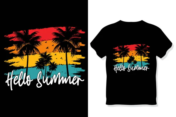 Yaz Tişörtü Yaz Tipografisi Shirt Tasarımı Yazlık Tırnak Işareti Tasarımı — Stok Vektör