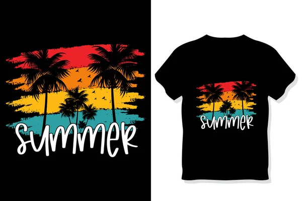 Estate Shirt Summer Typography Shirt Design Citazioni Estive Design Lettering — Vettoriale Stock