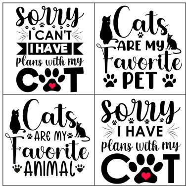 kedi tırnak içinde SVG t-shirt demeti dizayn eder