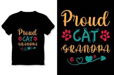 Kedi Tipografisi Tişört Tasarımı 