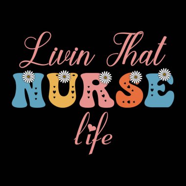 Retro hemşire süblimleşme tişört tasarımı, moda hemşire tasarımı