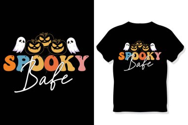 Retro Halloween SVG Süblimleşme Tasarımı