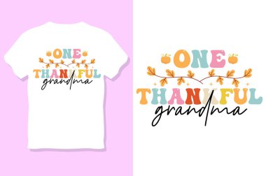 Şükran Günü t-shirt tasarımı, retro teşekkürler SVG