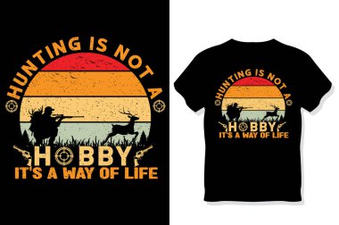 Av tişörtü tasarımı, klasik, avcılık tipografisi ve göz alıcı tişört tasarımı.