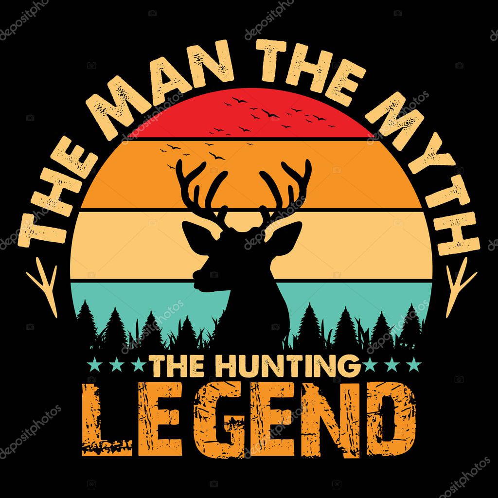 Hunting t-shirt Design, vintage,Hunting typography and eye catching t-shirt Design.