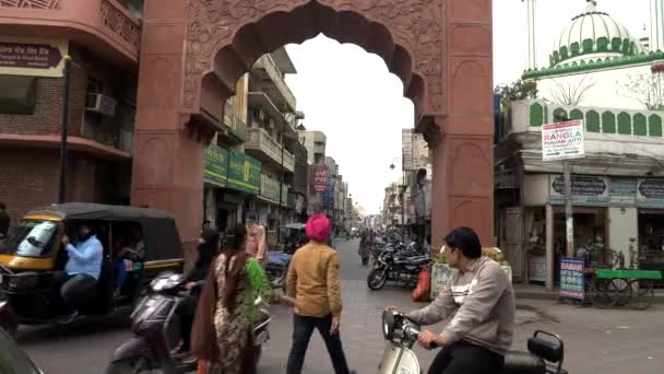 Amritsar India Marzo 2019 Una Puerta Entrada Bazar Sala Amritsar — Vídeos de Stock