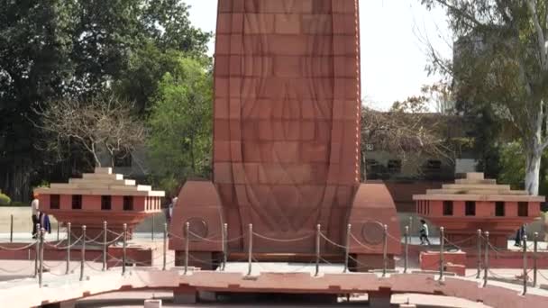 Amritsar India Března 2019 Záběr Zblízka Jallianwala Bagh Památník Amritsaru — Stock video