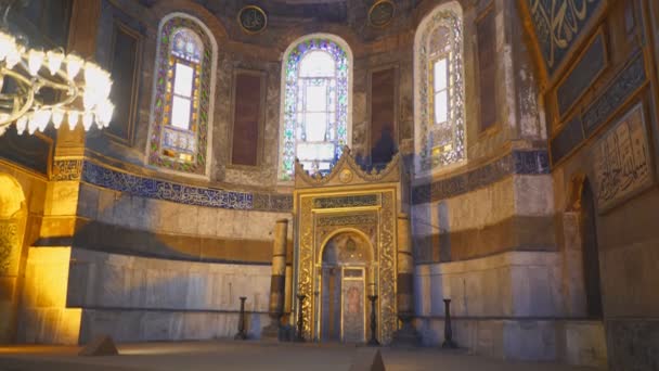 Istanbul Turkey May 2019 하이브에서 천장에 Istanbul 칠면조에 Sigia Sophia — 비디오