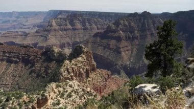 Arizona 'daki Grand Canyon Ulusal Parkı' nın Grandview noktasından Büyük Kanyon 'un Sabah Kuşağı, ABD