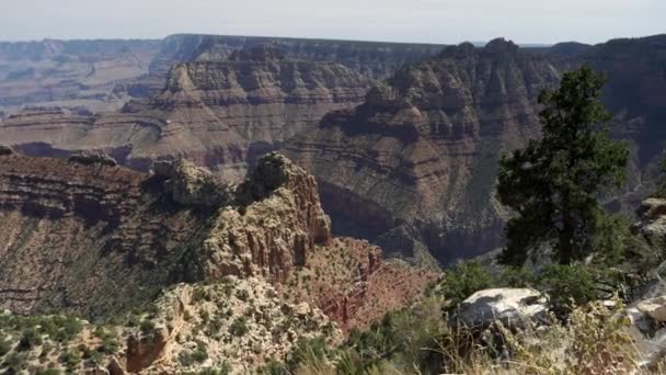 Grand Canyon Reggeli Serpenyője Grandview Szempontból Grand Canyon Nemzeti Park — Stock videók