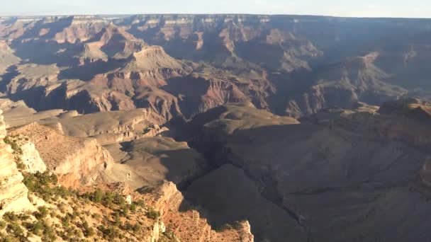 Zoomaa Kanjonin Seiniin Mather Pointista Grand Canyonin Kansallispuistossa Arizonassa Yhdysvalloissa — kuvapankkivideo