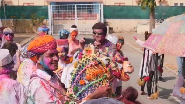 Jaipur India Μαρτίου 2019 Κλιπ Αργής Κίνησης Ενός Άνδρα Στολή — Αρχείο Βίντεο