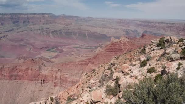Vista Panorámica Izquierda Del Río Colorado Gran Parque Nacional Del — Vídeos de Stock