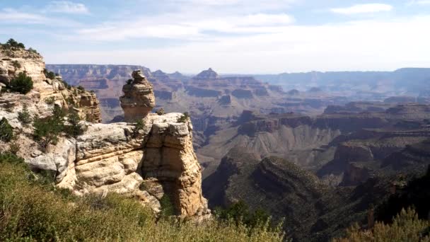 Σχηματισμός Βράχου Γνωστός Πάπια Βράχο Στο Εθνικό Πάρκο Grand Canyon — Αρχείο Βίντεο