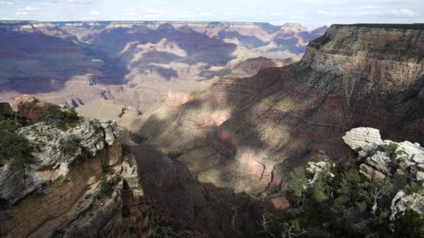 Ser Ner Den Ljusa Ängeln Spår Grand Canyon Nationalpark Arizona — Stockvideo