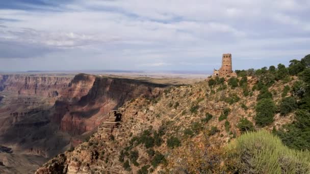 Pan Esquerda Canyon Grande Rio Colorado Vista Deserto Parque Nacional — Vídeo de Stock