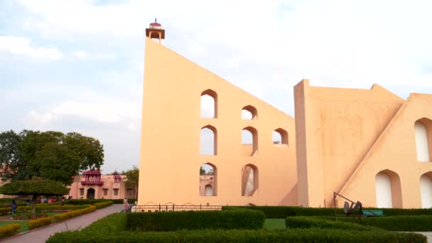 Jaipur India March 2019 Side View World Largest Sundial Jantar — 비디오