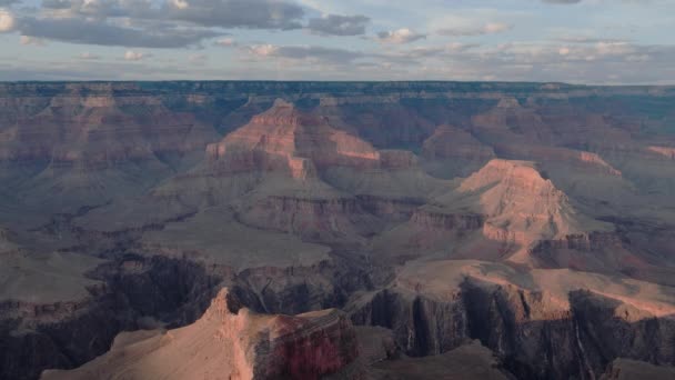 Zoom Lento Pôr Sol Grande Desfiladeiro Ponto Hopi Grande Parque — Vídeo de Stock