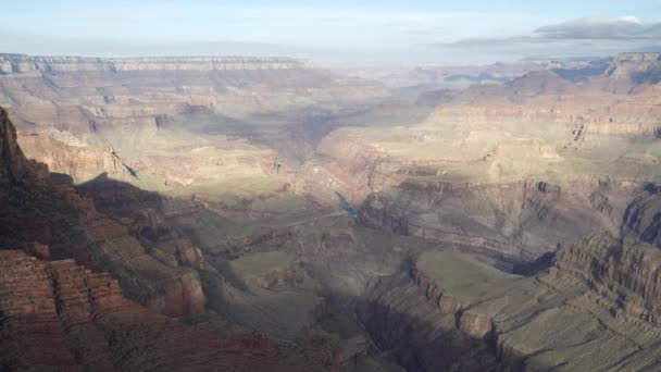 Morgenpfanne Des Grand Canyon Vom Liptan Punkt Grand Canyon Nationalpark — Stockvideo