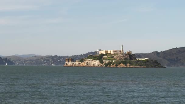 Alcatraz Sziget Észak Kaliforniai San Francisco Embarcadero Területéről Usa — Stock videók