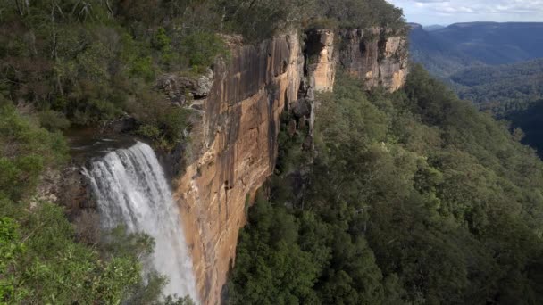 Close Top Fitzroy Falls Morton National Park Nsw Southern Highlands — Stock Video