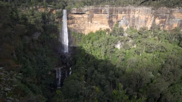Zoom Fitzroy Falls Jersey Lookout Morton National Park Nsw Southern — Stock Video