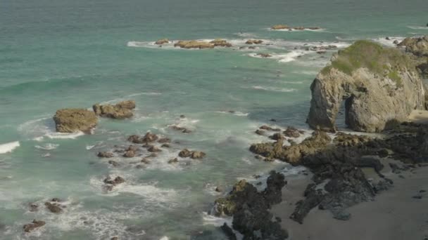 Pan Rock Formation Known Horse Head Rock Bermagui Nsw South — Stock Video