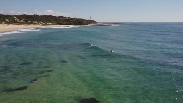 Nsw Avustralya Nın Merkez Kıyısındaki Norah Head Deki Pebbly Beach — Stok video