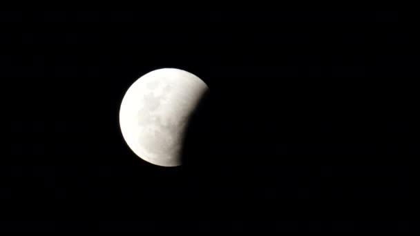 Close View Start Total Lunar Eclipse Karijinii National Park Western — Stock Video