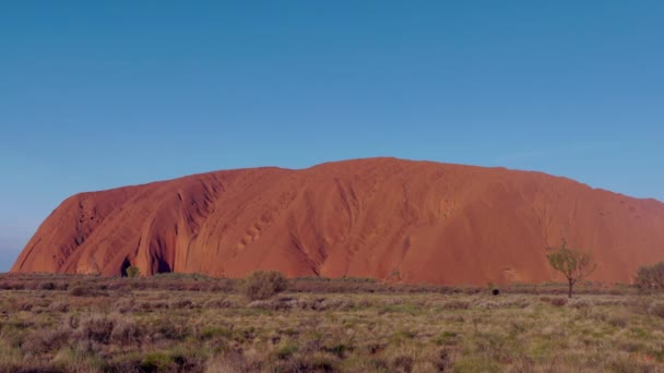 Popołudniowy Bliski Rondel Uluru Parku Narodowym Uluru Kata Tjuta Terytorium — Wideo stockowe