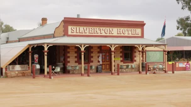 Збільшити Історичному Готелі Сілвертон Поблизу Зламаного Пагорба Західному Нсв Австралія — стокове відео