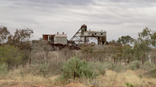 Wide Shot Historic Junction Mine Broken Hill Western Nsw Australia — Stock video