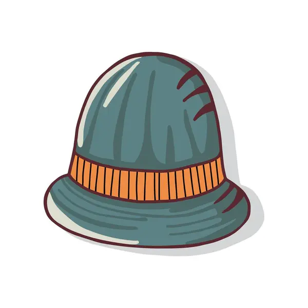 Εικονογράφηση Διάνυσμα Του Χαριτωμένο Καπέλο Στυλ Κινουμένων Σχεδίων Μαλακό Χρώμα — Διανυσματικό Αρχείο