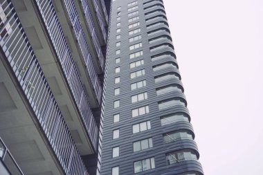 Low angle view of modern buildings against sky