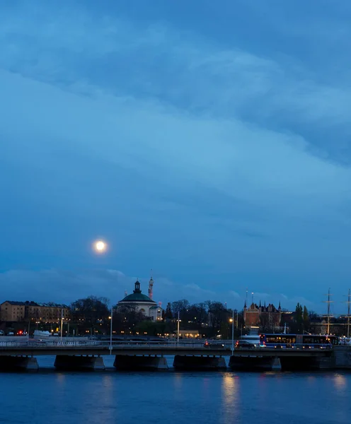 Вид Річку Небо Вночі — стокове фото