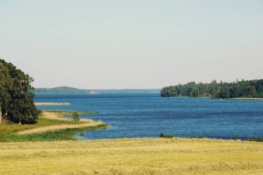 Yaz boyunca göl manzarası 