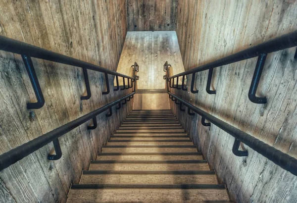 Blick Von Oben Auf Ein Modernes Treppenhaus — Stockfoto
