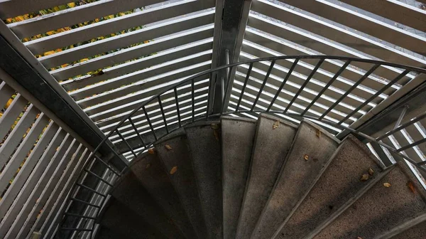 Directement Dessus Escalier Colimaçon — Photo