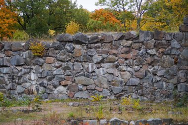 Taş bir duvara yakın çekim
