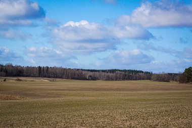 İlkbaharda gökyüzü manzarası 